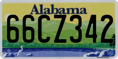 AL license plate 66CZ342