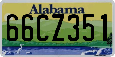 AL license plate 66CZ351