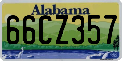 AL license plate 66CZ357