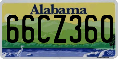 AL license plate 66CZ360