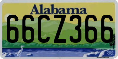 AL license plate 66CZ366