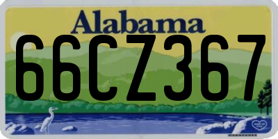 AL license plate 66CZ367