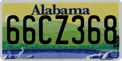 AL license plate 66CZ368