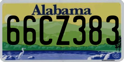AL license plate 66CZ383