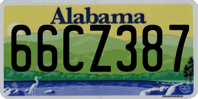 AL license plate 66CZ387