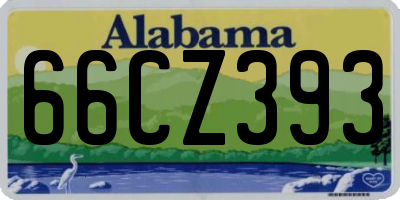 AL license plate 66CZ393