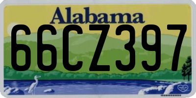 AL license plate 66CZ397