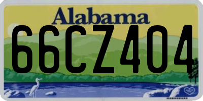 AL license plate 66CZ404