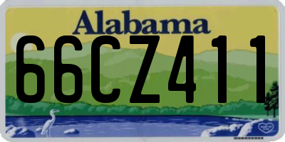 AL license plate 66CZ411