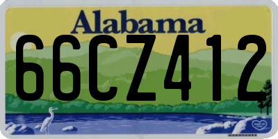 AL license plate 66CZ412