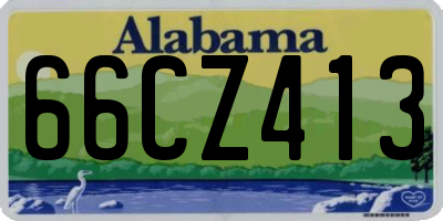 AL license plate 66CZ413