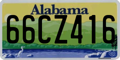AL license plate 66CZ416