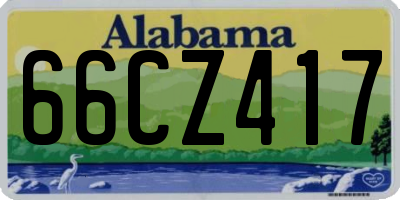 AL license plate 66CZ417