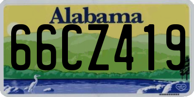 AL license plate 66CZ419