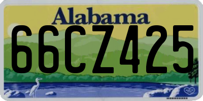 AL license plate 66CZ425