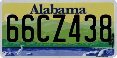 AL license plate 66CZ438