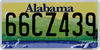 AL license plate 66CZ439
