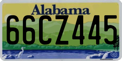 AL license plate 66CZ445