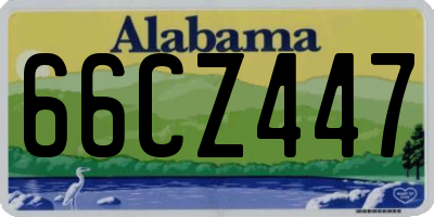 AL license plate 66CZ447