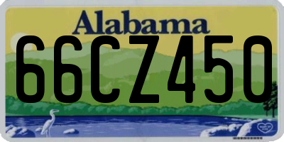 AL license plate 66CZ450