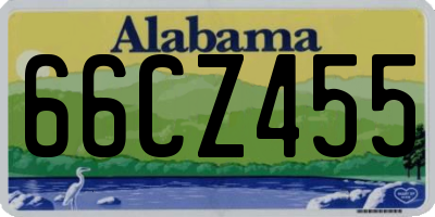 AL license plate 66CZ455