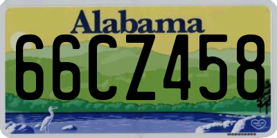 AL license plate 66CZ458