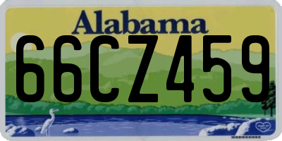 AL license plate 66CZ459