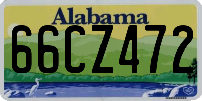 AL license plate 66CZ472