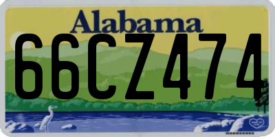 AL license plate 66CZ474