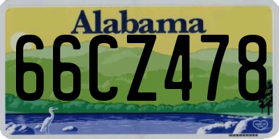AL license plate 66CZ478