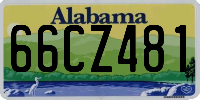 AL license plate 66CZ481