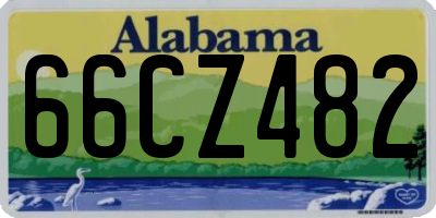 AL license plate 66CZ482