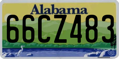 AL license plate 66CZ483