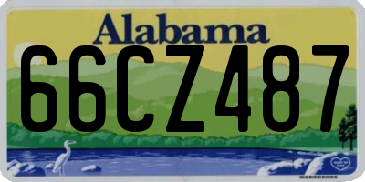 AL license plate 66CZ487