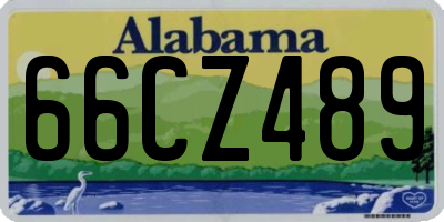 AL license plate 66CZ489