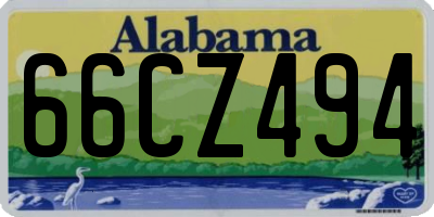 AL license plate 66CZ494