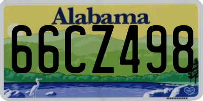 AL license plate 66CZ498