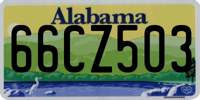 AL license plate 66CZ503