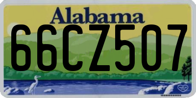 AL license plate 66CZ507
