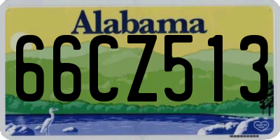 AL license plate 66CZ513