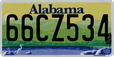 AL license plate 66CZ534