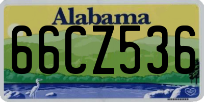 AL license plate 66CZ536