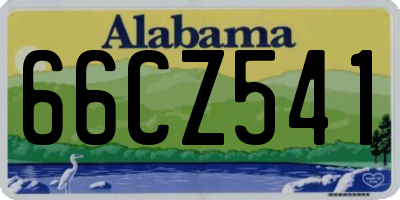 AL license plate 66CZ541