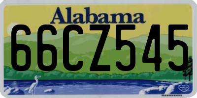 AL license plate 66CZ545