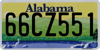 AL license plate 66CZ551