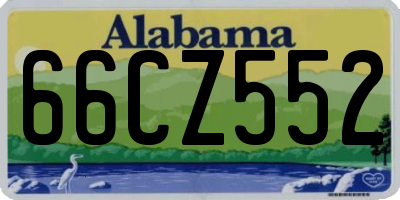 AL license plate 66CZ552
