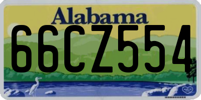 AL license plate 66CZ554