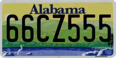 AL license plate 66CZ555