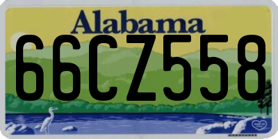 AL license plate 66CZ558