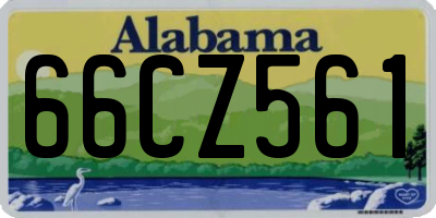 AL license plate 66CZ561